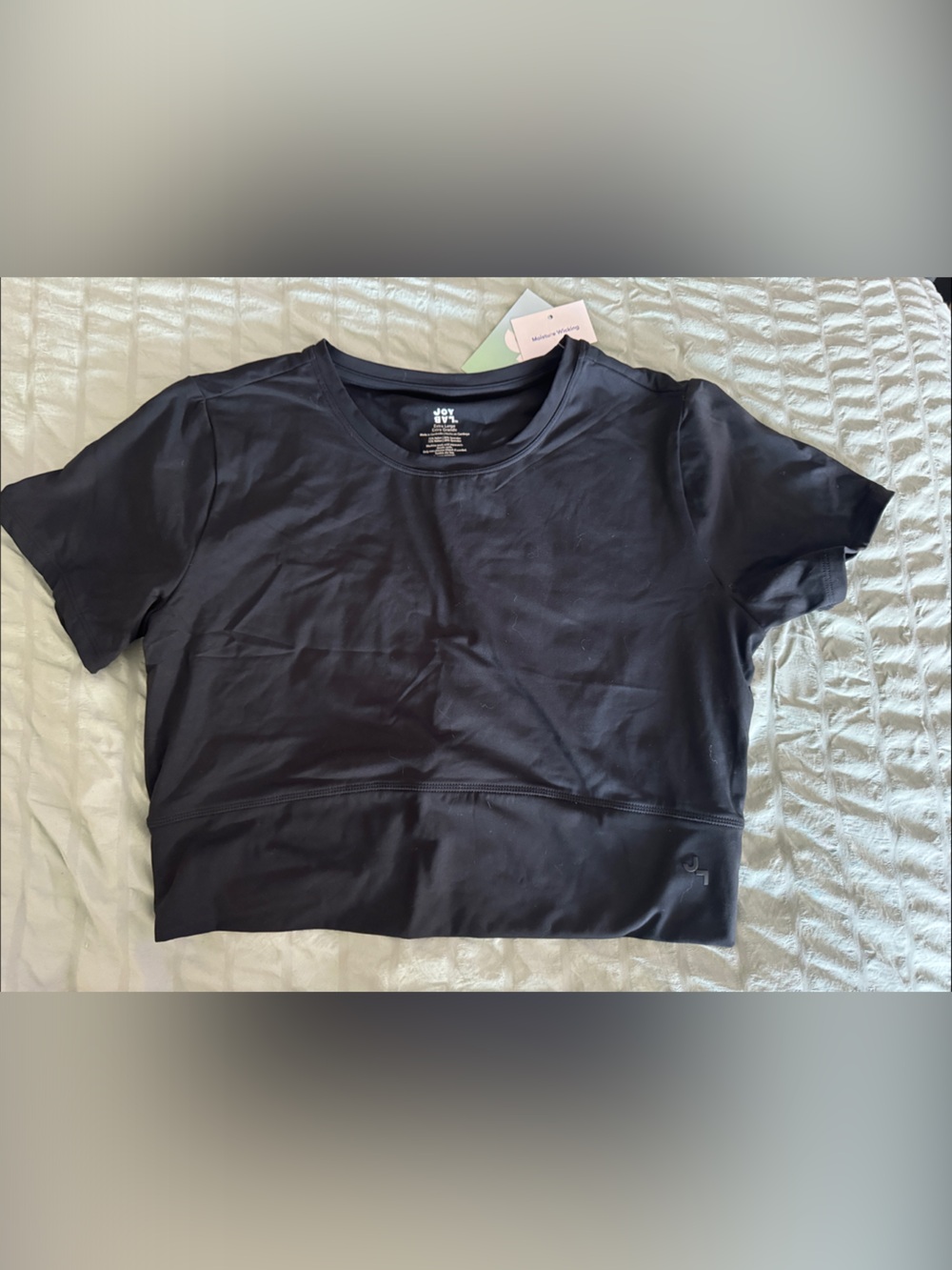 JoyLab Black Cropped Active Top